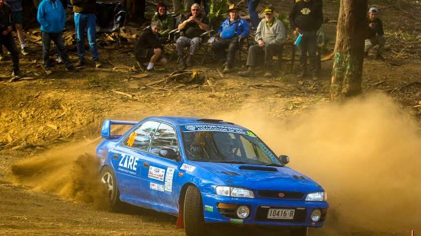 David Stephens and Lynda Leigh fighting it out at a previous Bega Valley Rally event. Photo: Bruce Moxon