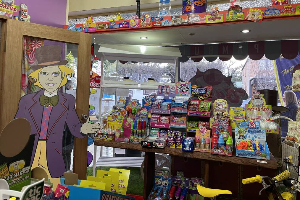 One Stop Candy Shop and the Willy Wonka cut out. Photo: Amandine Ahrens