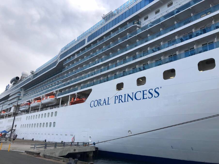 The Coral Princess in its second visit to the Eden community on the South Coast. Image supplied. 