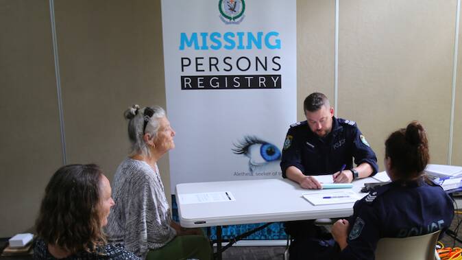 Two pop-up centres were established at Coffs Harbour and Port Macquarie to capture samples and other data required for upload to the National Missing Persons Victim System database. Picture: NSW Police. 