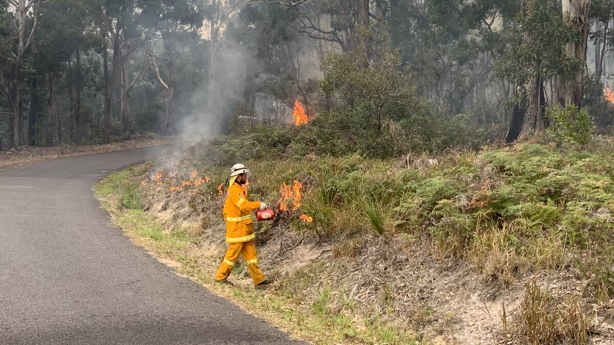 Hazard reduction burning will continue once grounds have dried up. Photo: Bega Valley Rural Fire Service Association. 