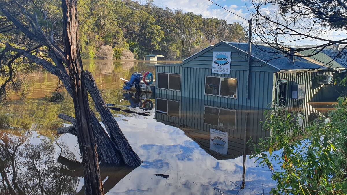 Wonboyn Rock Oyster's culling shed in Myrtle Cove. Taken the morning of Thursday March 25. Photo: Caroline Henry. 