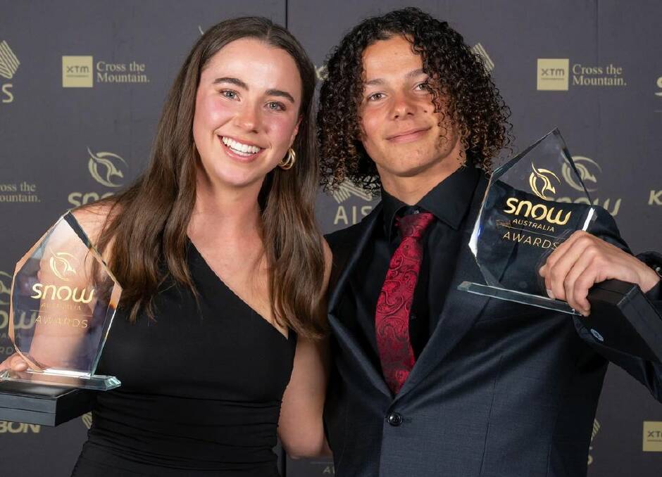 2023 Snow Australia Awards Junior Athletes of the Year - Snowboard Cross star Josie Baff (left) and Valentino Guseli (right). Picture supplied