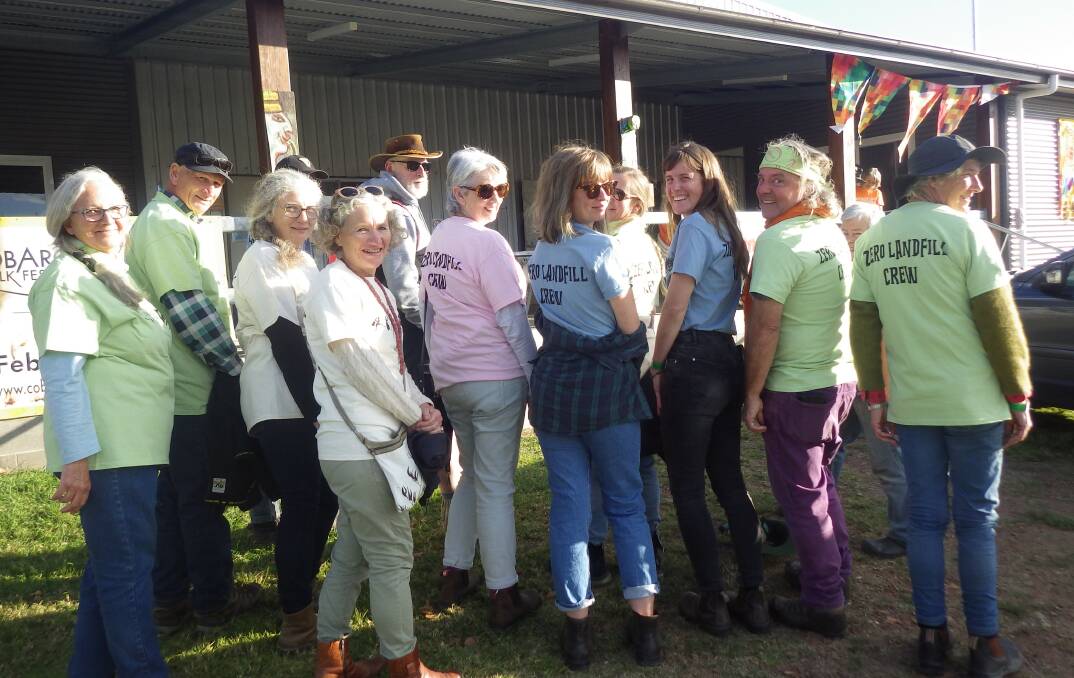 The 2022 Cobargo Folk Festival's 15-member Zero Landfill Crew was complemented by 23 volunteers from the local Cobargo Scouts. More volunteers are needed at this year's festival - 40 would be ideal. Picture supplied