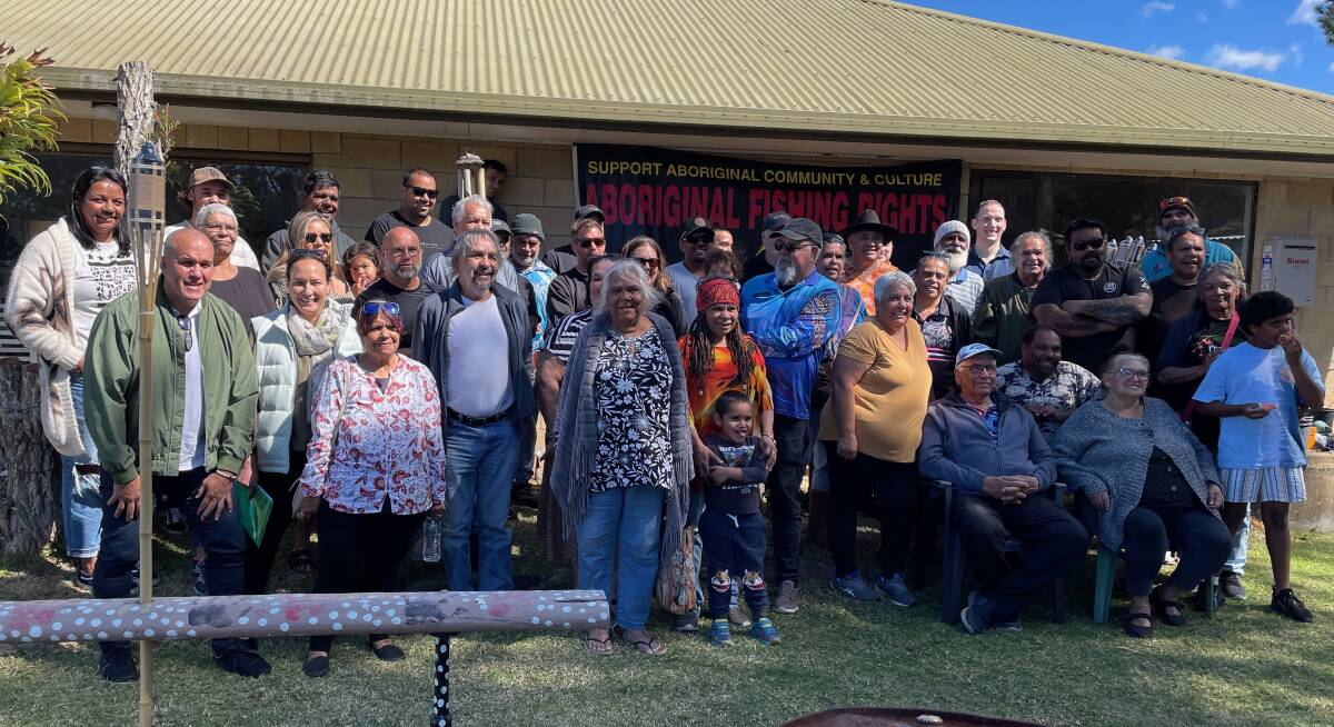 About 50 Aboriginal people including activists, Elders and leaders, gathered in Bingie on September 9, 2023, to discussthe South Coast Aboriginal Fishing Rights class action and the Voice referendum.Picture by Marion Williams