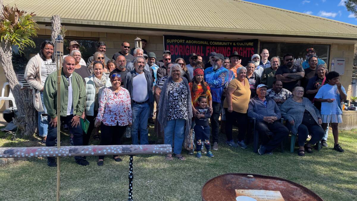 About 50 Aboriginal people including activists, Elders and leaders, gathered in Bingie on September 9, 2023, to discuss the South Coast Aboriginal Fishing Rights class action and the Voice referendum. Picture by Marion Williams