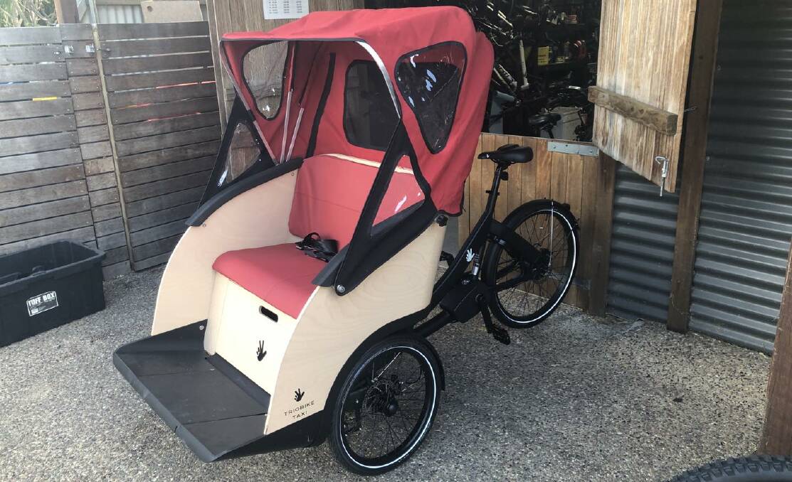 The new Triobike Taxi, able to be bought by Bega Tathra Safe Ride with the help of some generous local donations and sponsorships. Picture supplied