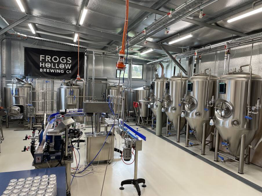 Inside Frogs Hollow Brewery, currently running four fermenters, with the wiring and piping done to allow for eight more. Picture by Sam Armes. 