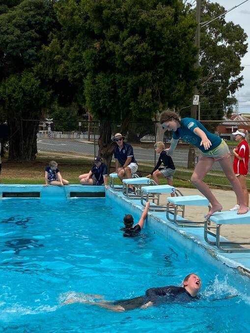 Carlie Ryan's daughter Macey participating in the 2022 swimming carnival at Rochester swimming pool. Picture supplied by Carlie Ryan