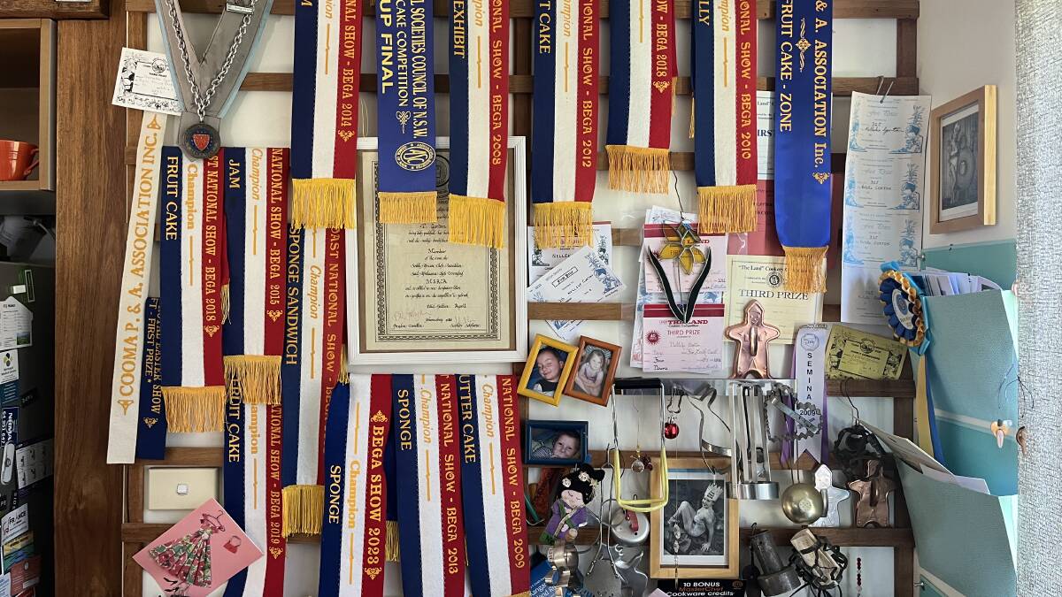 An array of ribbons Nelleke has won over the decades honing her craft. Picture by James Parker
