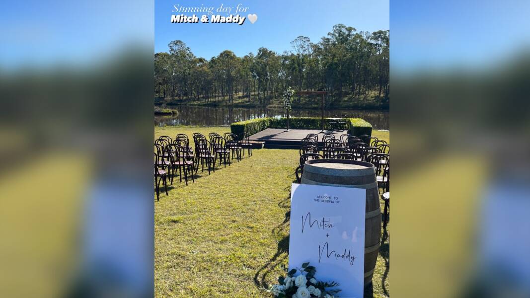 A social media post from the wedding at Wandin Estate on June 11. Picture by @thehuntervalleycelebrant via Instagram