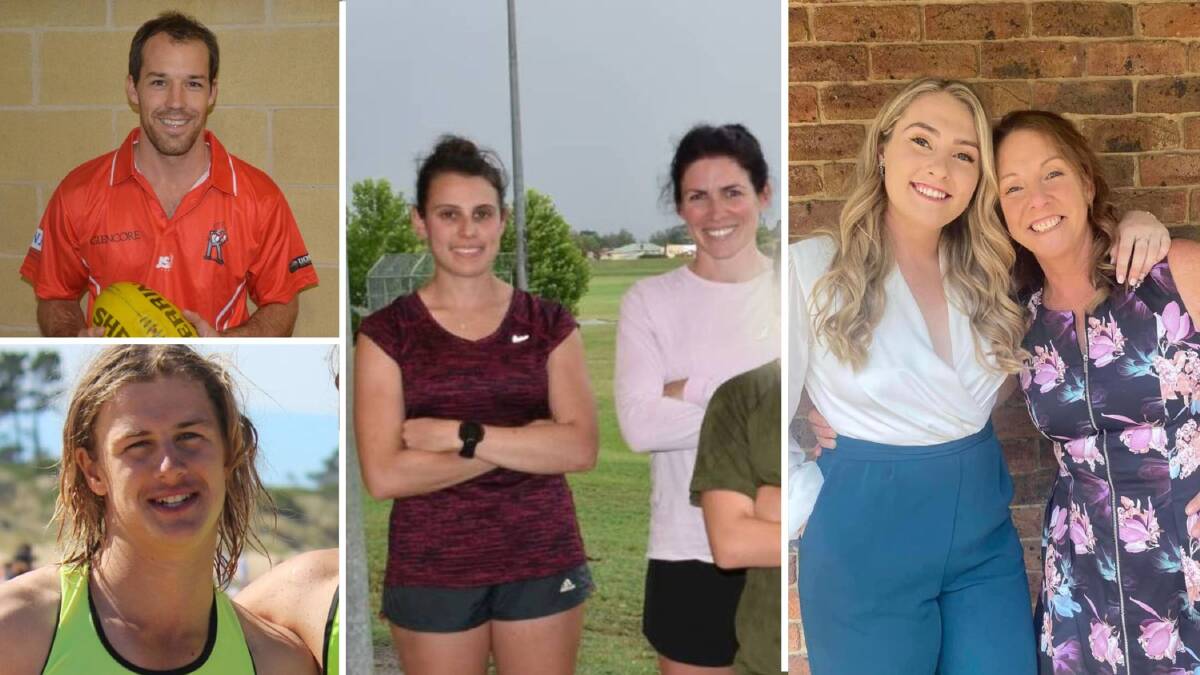 Tributes are flowing for victims of the Hunter Valley bus crash, including Andrew Scott (top left), Kane Symons (bottom left), Tori Cowburn and Lynan Scott (middle), and Kyah and Nadene McBride (right).