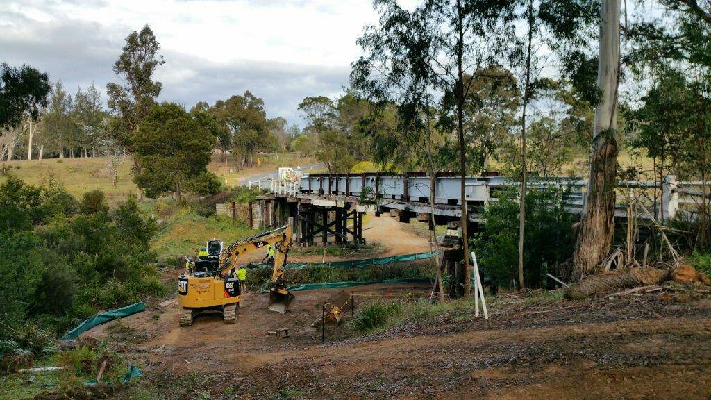 Work on the Pretty Point Bridge upgrade continues.