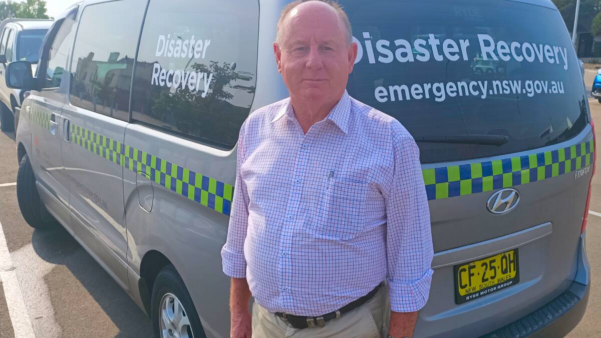 Disaster Recovery Coordinator for Southern NSW Dick Adams in Bega on Friday, January 10. Photo: Ben Smyth