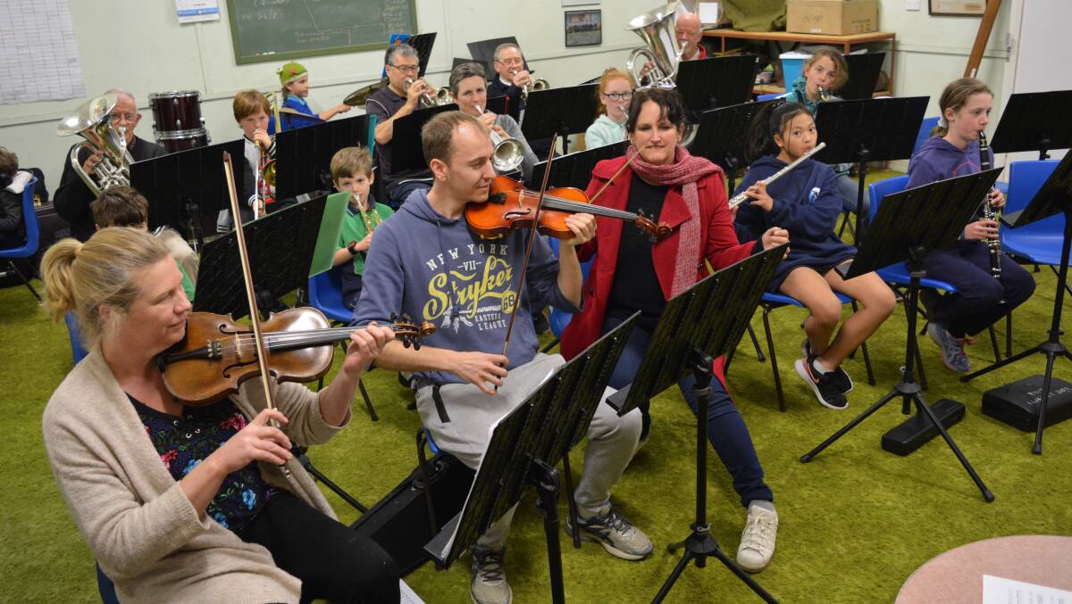 IN TUNE: Members of the Bega All-Ages Development Band, led by Candy McVeity, rehearse for their upcoming concert. Photo: Ben Smyth