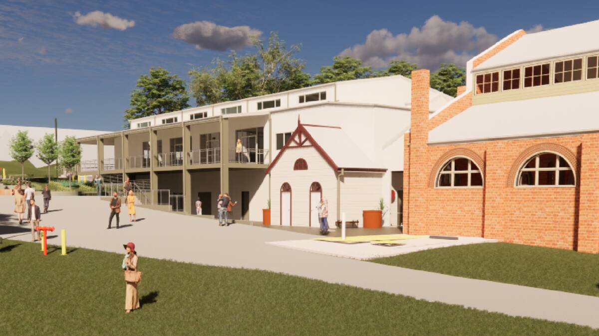 An artist render of the soon to be constructed Bega Showground Community and Evacuation Centre. Picture supplied