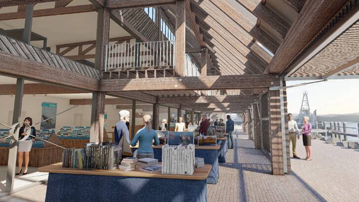 Artist impression of the Cox Architecture-designed Welcome Centre at the Port of Eden