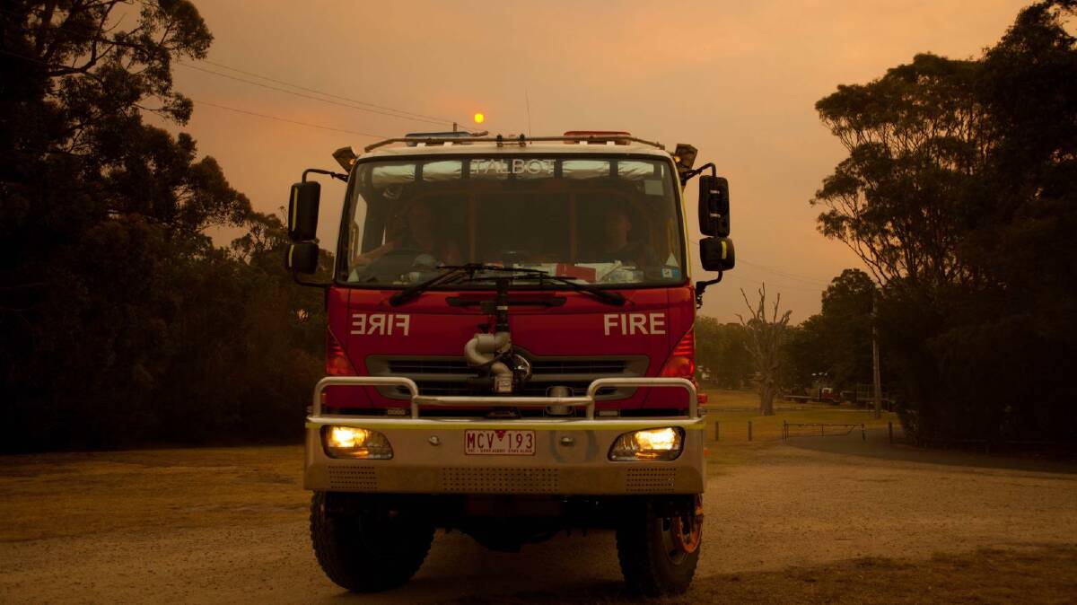 Fire authorities are on site in Mallacoota as a Watch and Act alert is updated for the surrounding communities. Photo: Rachel Mounsey