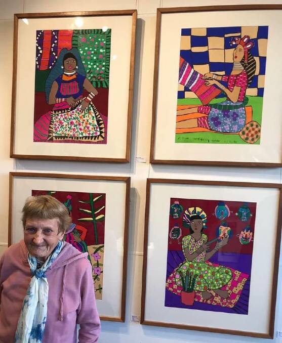 Art in the Garage artist Miriam Kydd is among the Tulgeen clients exhibiting their colourful works at Spiral Gallery until May 15.