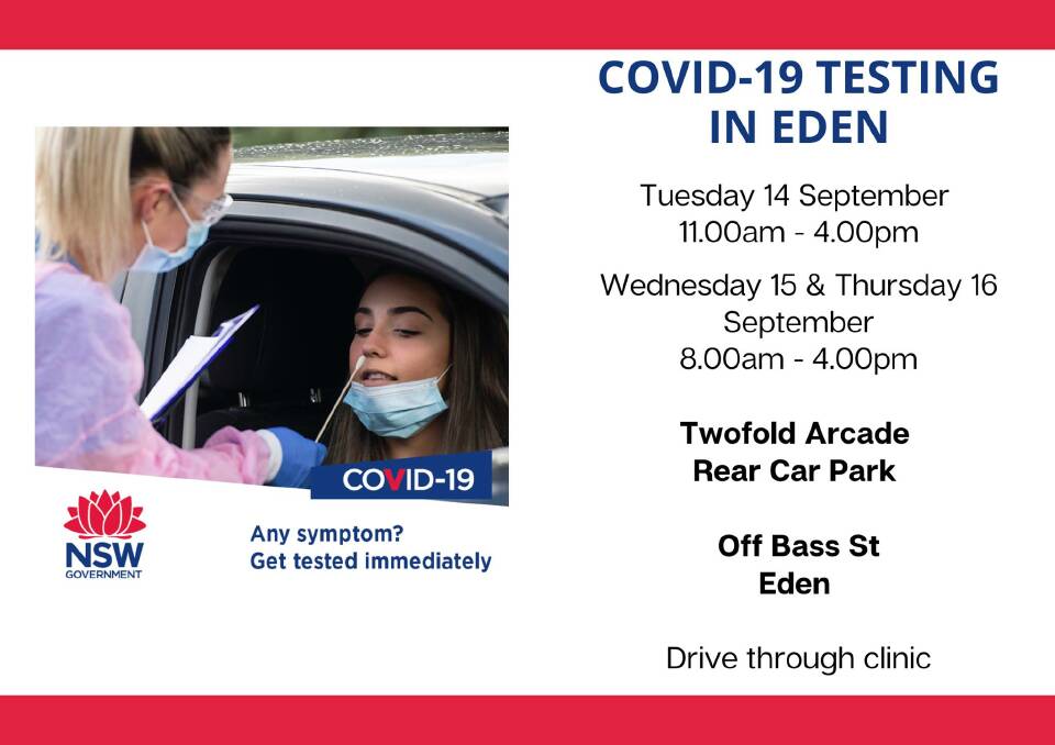 COVID testing clinic open in Eden this week