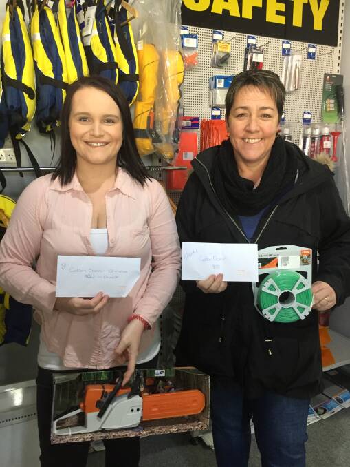 Eden Cash Mobbers Laura and Teresa had a great morning shopping at Fraser Marine and also won vouchers at the Golden Ocean Chinese. 