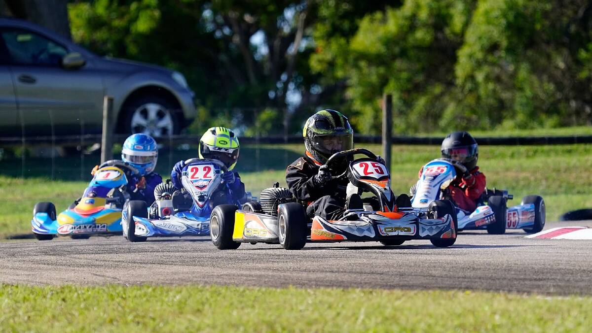 Action from the Sapphire Coast Kart Club on April 21. Picture by Razorback Sports Photography