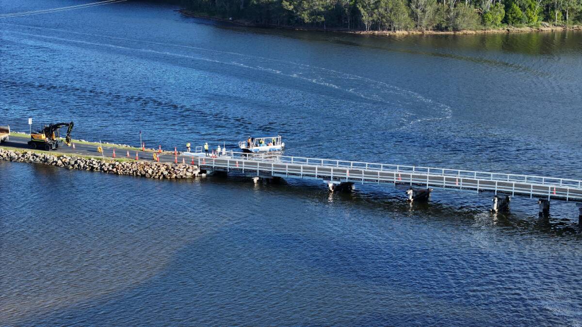 Wallaga Lake Bridge will be closed from April 29 for around four weeks, weather permitting. Picture supplied