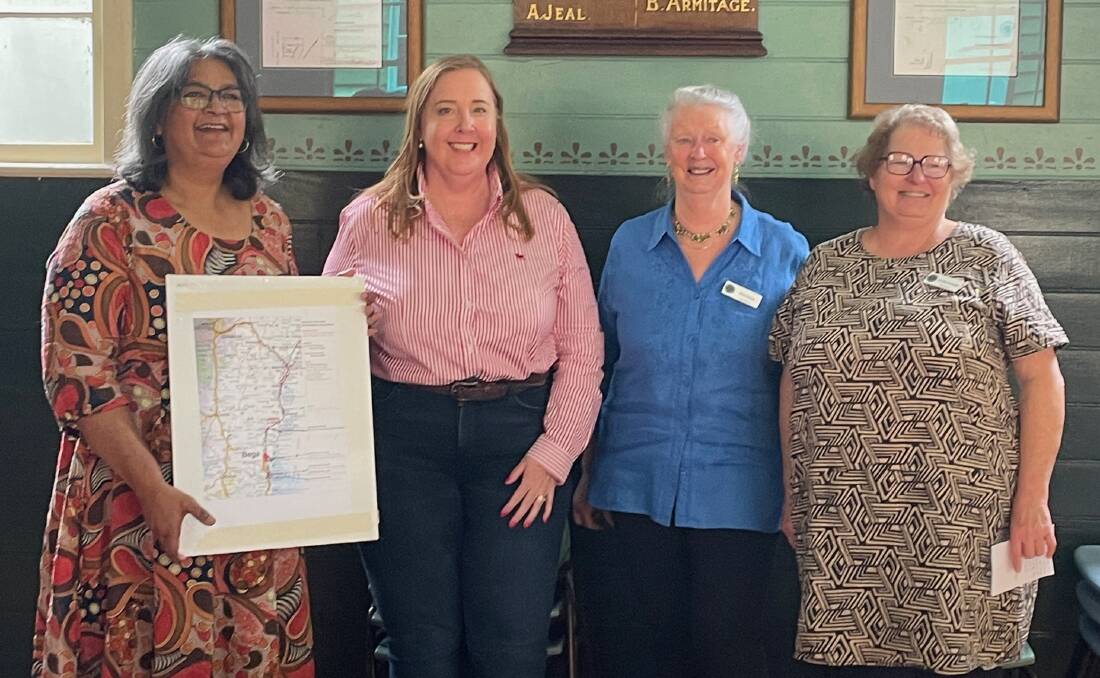 CWA Tilba branch members discuss public transport plans with NSW Minister for Regional Transport and Roads Jenny Aitchison (second from left). Picture by Marion Williams