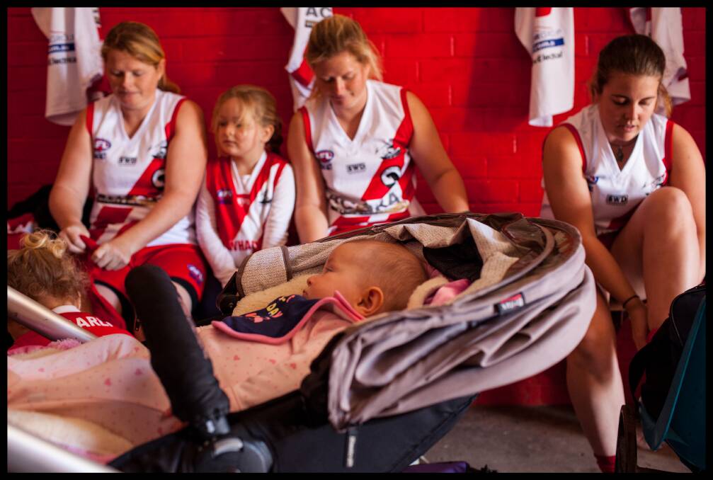 The South East Coast AFL Women's team The Whalers have gone from strength to strength since their beginning three years ago. A pre- game peek into the change rooms reveals their secret. 