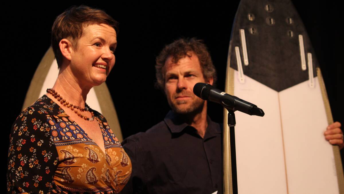 INNOVATORS: Patricia Mills and Jed Done discuss their business Jed Done Surfboards at the Innovation Hub's final pitch. 