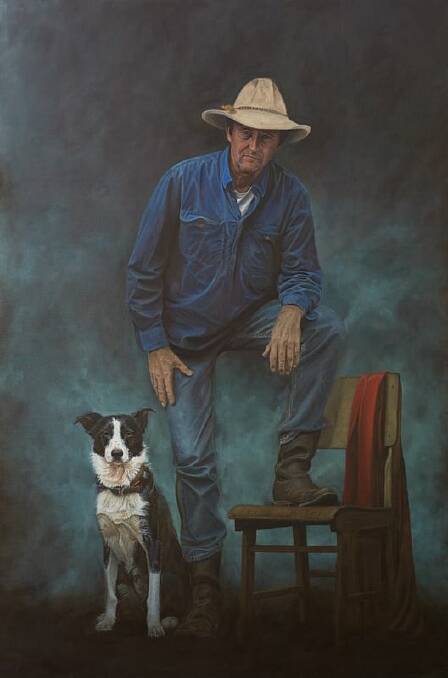 Bernie and Billy Local Heroes, oil on linen, 180 x 120cm, by David Darcy. One of 38 finalists in the 2020 Shirley Hannan National Portrait Award.