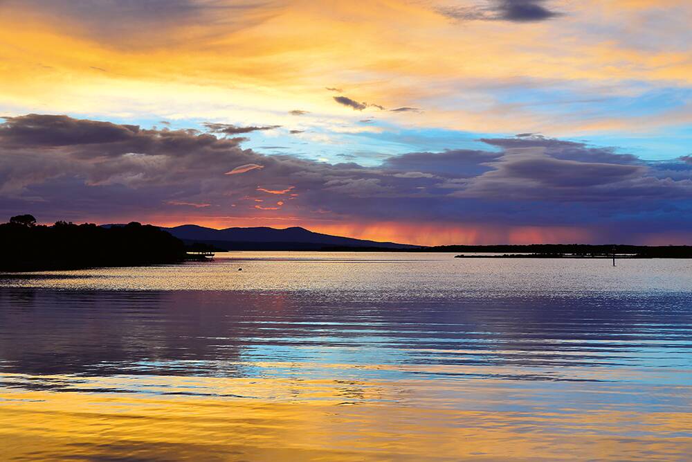 MARCH: Sunset over the Howe Range, Mallacoota, by Martin Ascher of Mallacoota Images.