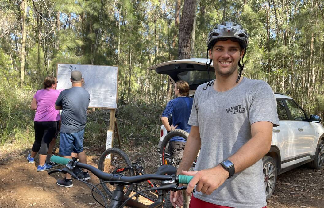 Mountain bike coach Brent Smith ready to teach riders a thing or two on Narooma's trails. 