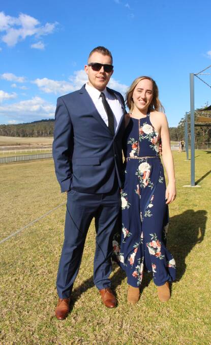 Recently engaged: Beau Boundy and Shannyn Tasker enjoying a special day out at the races after winning second prize of the Eden cup raffle. They are looking forward to their wedding in October next year. 