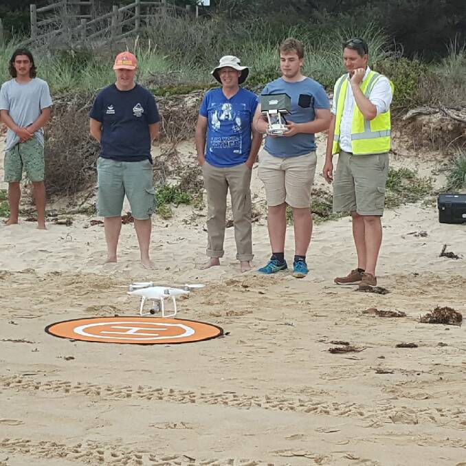 Each drone is equipped with a shark alarm. 