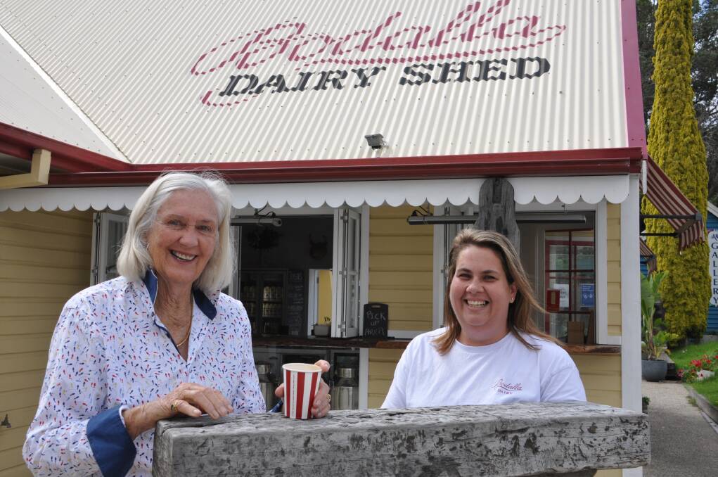 Bodalla Dairy owner Sandra McCuaig with manager Kelly Motbey celebrate a successful summer despite bushfires, floods and pandemic. 