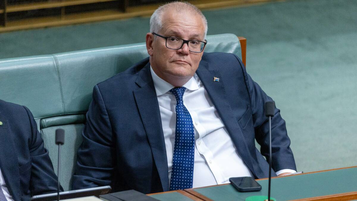 Former prime minister Scott Morrison is hanging around on the back bench. Picture by Gary Ramage