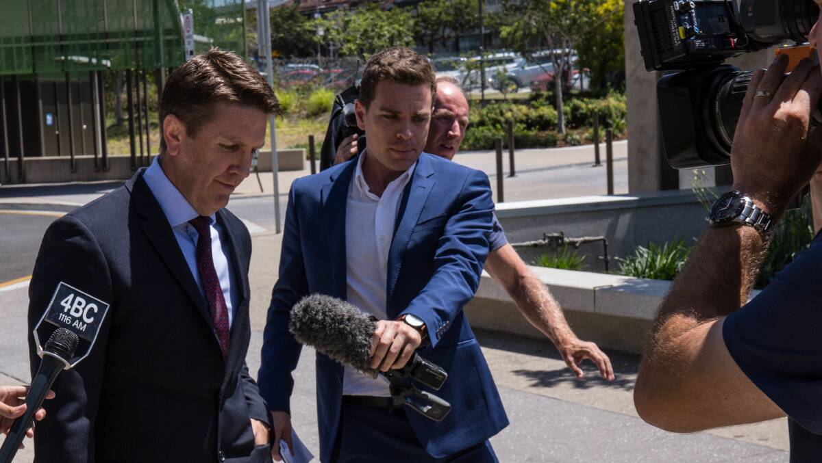 The Thorburn's defence lawyer Jason Jacobson leaves Beenleigh Magistrates Court on Wednesday after speaking to media. 