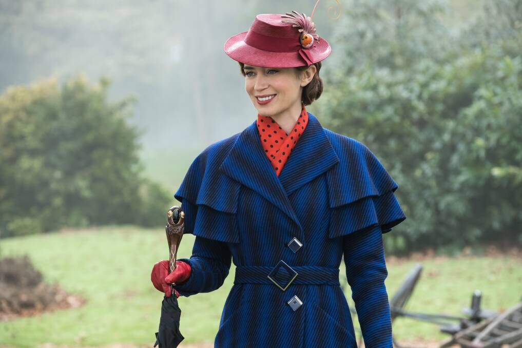 Delightful: Emily Blunt stars as the titular magical nanny in the long-awaited sequel to the classic film, Mary Poppins Returns, rated G, in cinemas now. 