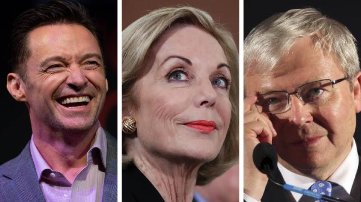 Hugh Jackman, Ita Buttrose and Kevin Rudd were among the honours recipients. Photos: AAP