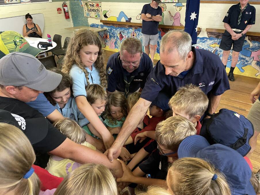 The 1st Merimbula Scouts were delighted their story about restarting made it into the newspaper and posted it on social media. Picture by Denise Dion 