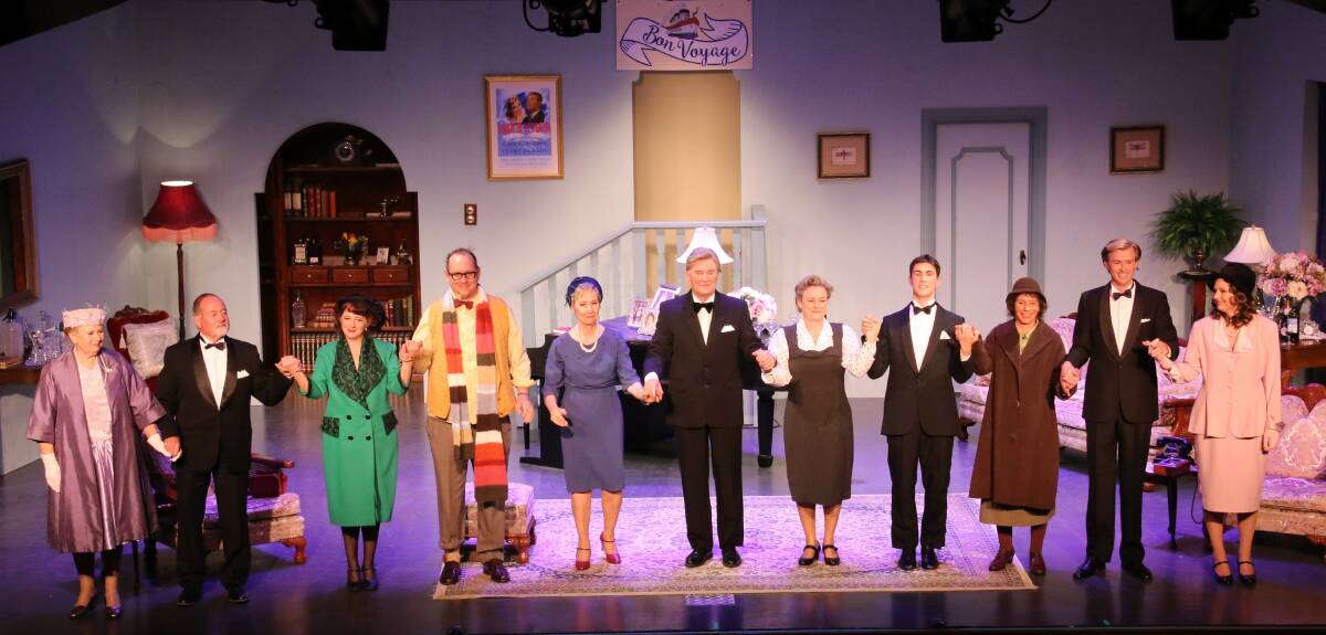 Final bows at Present Laughter, produced by Spectrum Theatre Group. Picture by Glenn Cotter 
