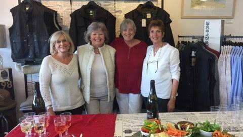 Jan Smith (second) with some of her long-term staff back in 2016, Kaye Brown, Pauline Terwin, and Pam Warren. 