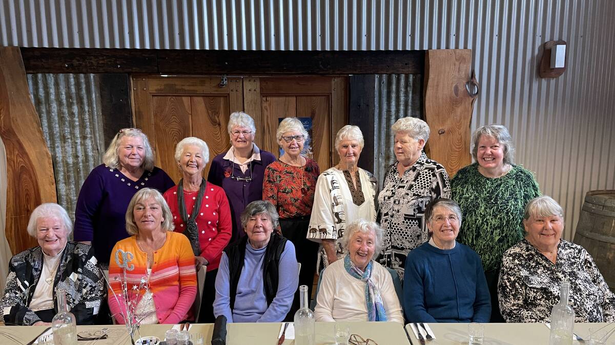 The Bega Valley Genealogy Society celebrates 30 years in the Pambula Courthouse with a lunch at Oaklands with Deb Dunn (front row, second left) owner of Baddeley Cottage, who sought their help.