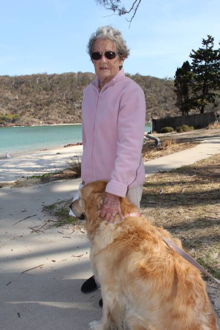  Pambula Beach resident Dawn Pointon, will now be able to walk her dog Bonnie at Pambula Rivermouth.