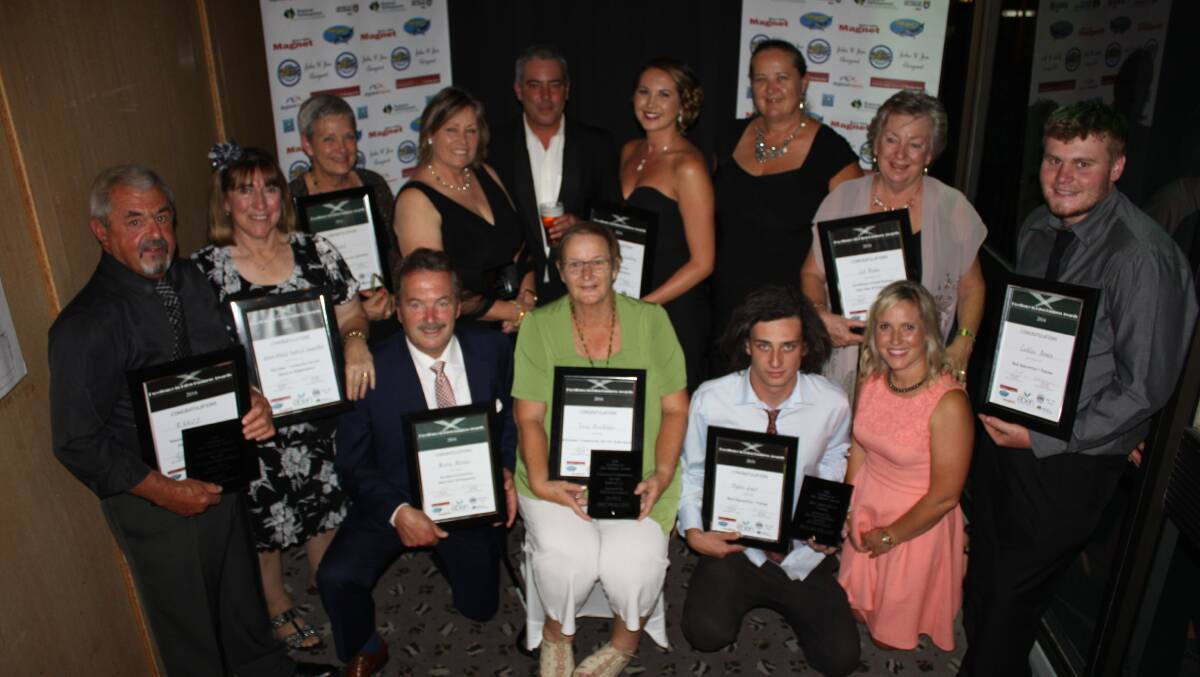 EXCELLENCE: Winners and runners-up in Eden's Excellence in Business Awards in 2016 celebrate their success.  