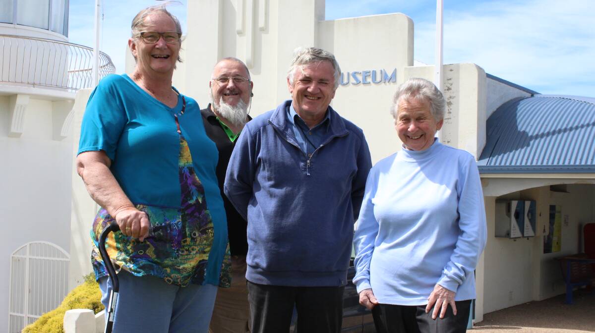 Whale of a time: (from left) EKWM's Jenny Drenkhahn, Chris Bingham, Bob Sykes and Robin Clark. Picture: Toni Houston