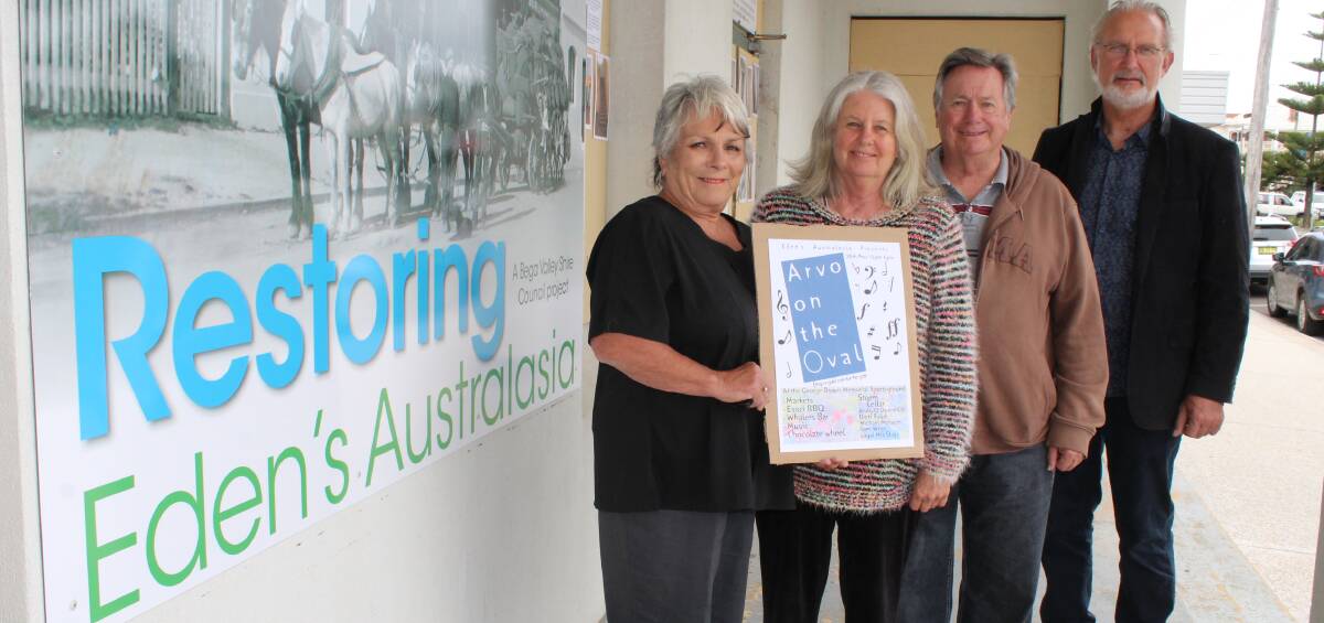 Together we stand: Hotel Australasia campaigners Denise Switzer, Amanda Midlam, Mike Gandon and Peter Whiter get ready for the fundraiser concert. Picture: Toni Houston