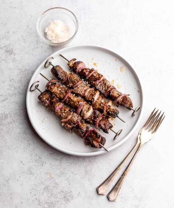 Beef skewers. Picture: Aaron Day