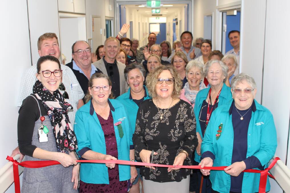 "Strong community spirit" The community get behind Sharon Tapscott as she cuts the ribbon officially opening the refurbished inpatient wing at the Pambula Hospital on Thursday. 